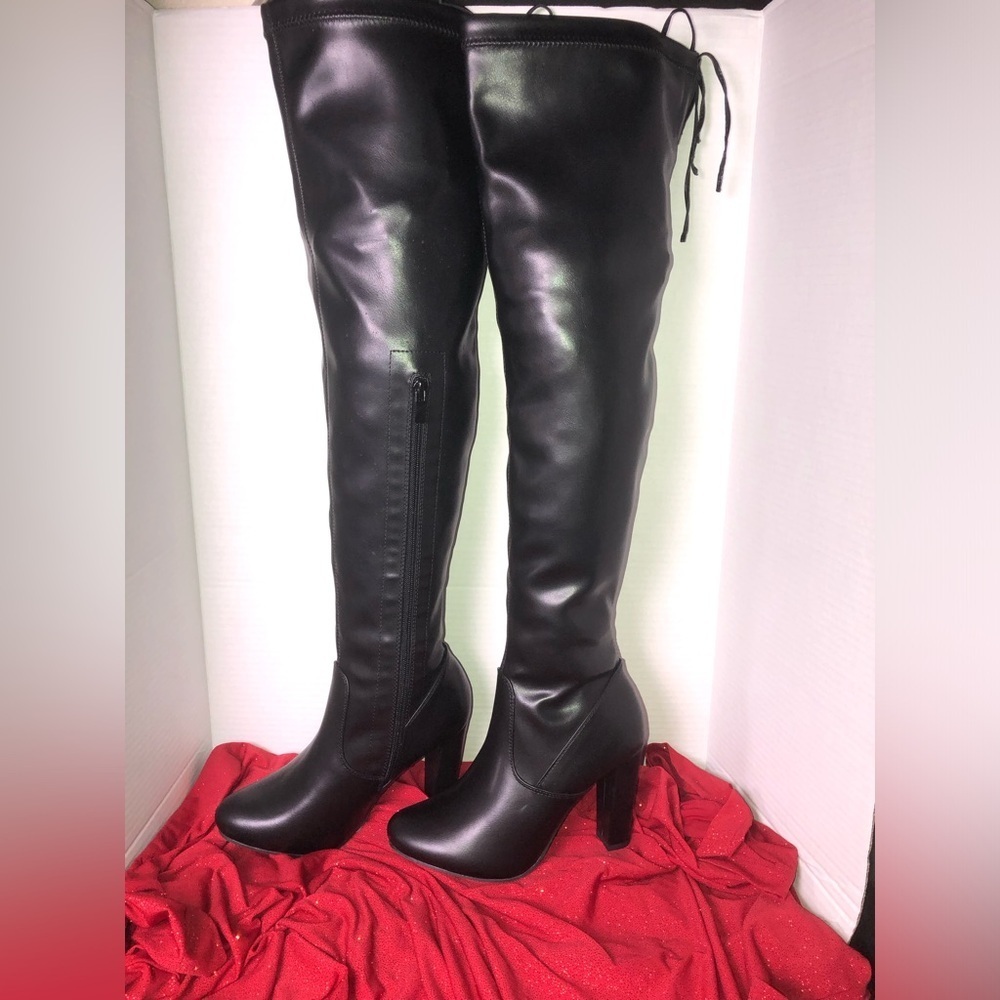 TOP Moda Black Over-the-Knee Boots - Picture 7 of 15
